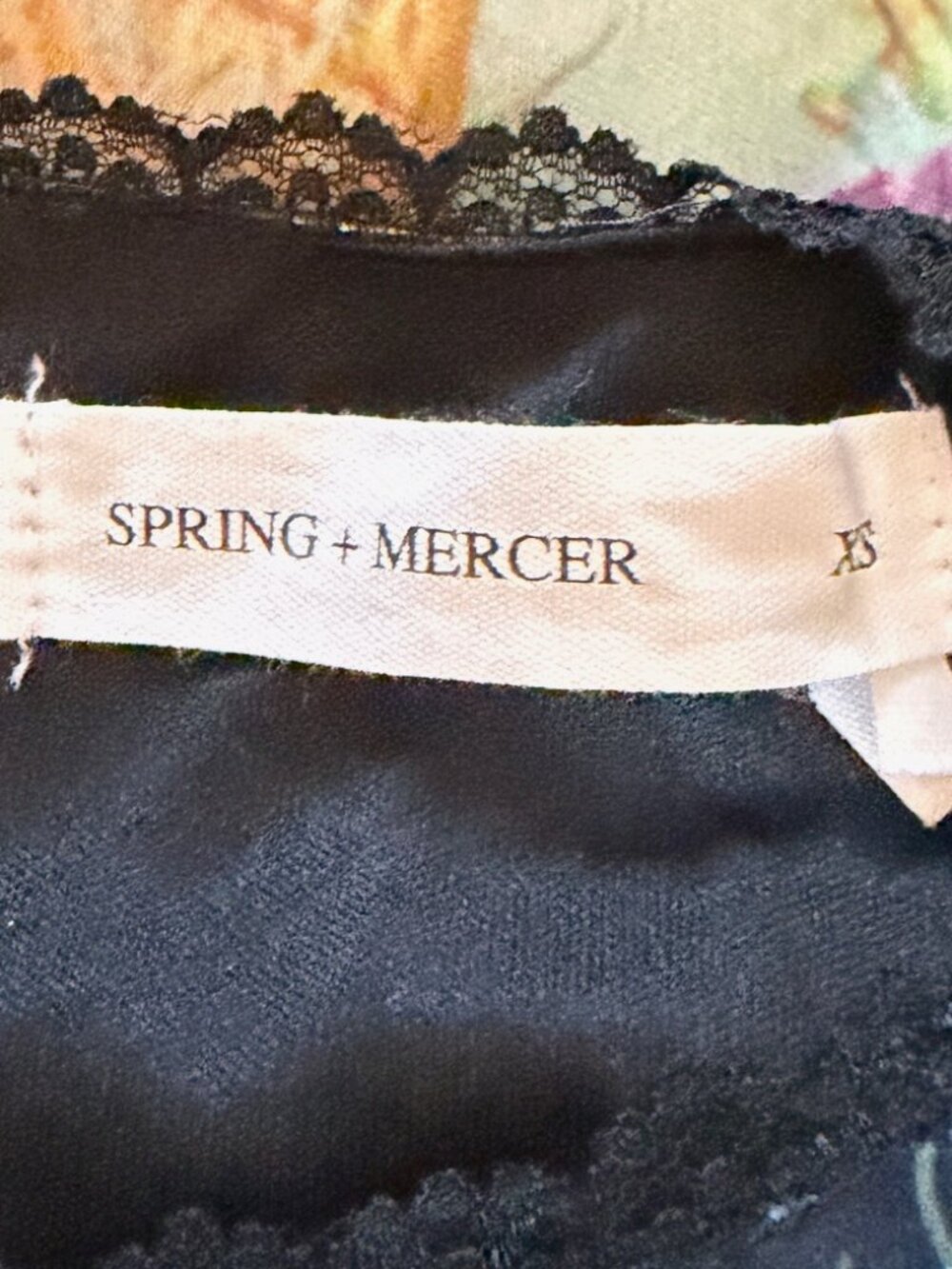 🆕Spring + Mercer Floral Blouse Size XS | Ruffle Sleeve Peplum Top - Picture 5 of 10